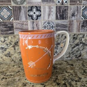 Anthropologie Vibrant Orange Sagittarius Mug